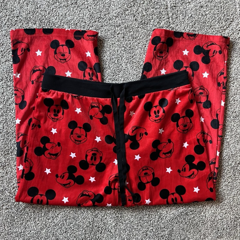 Disney Mickey Mouse Red‎ Lounger Sleep Pants Ultra Soft Size XXL